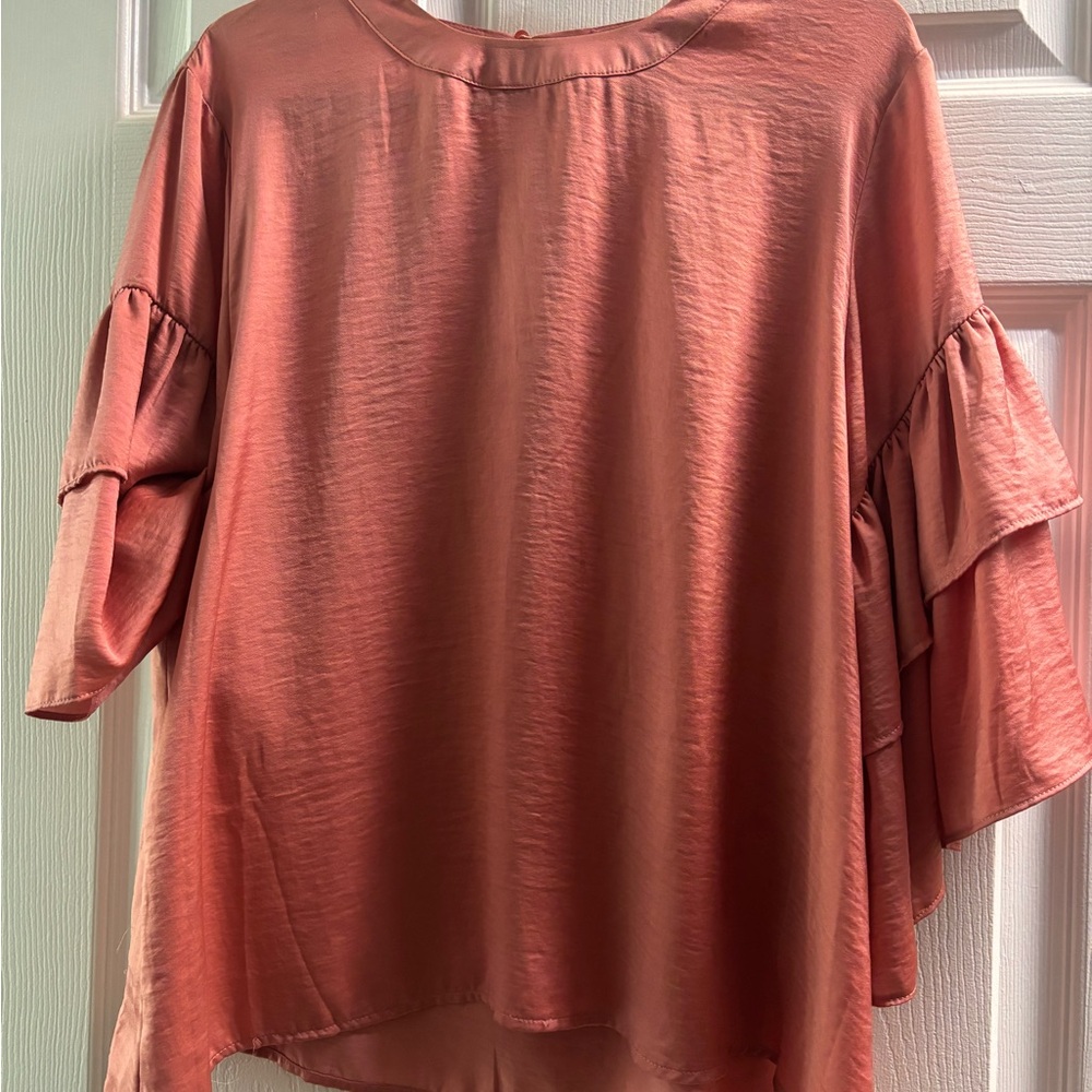 Violet & Claire Boxy Pink 3/4 Sleeve Blouse